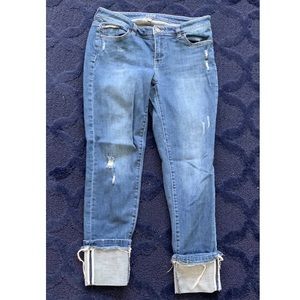 NY & Company Distressed Boyfriend Jeans